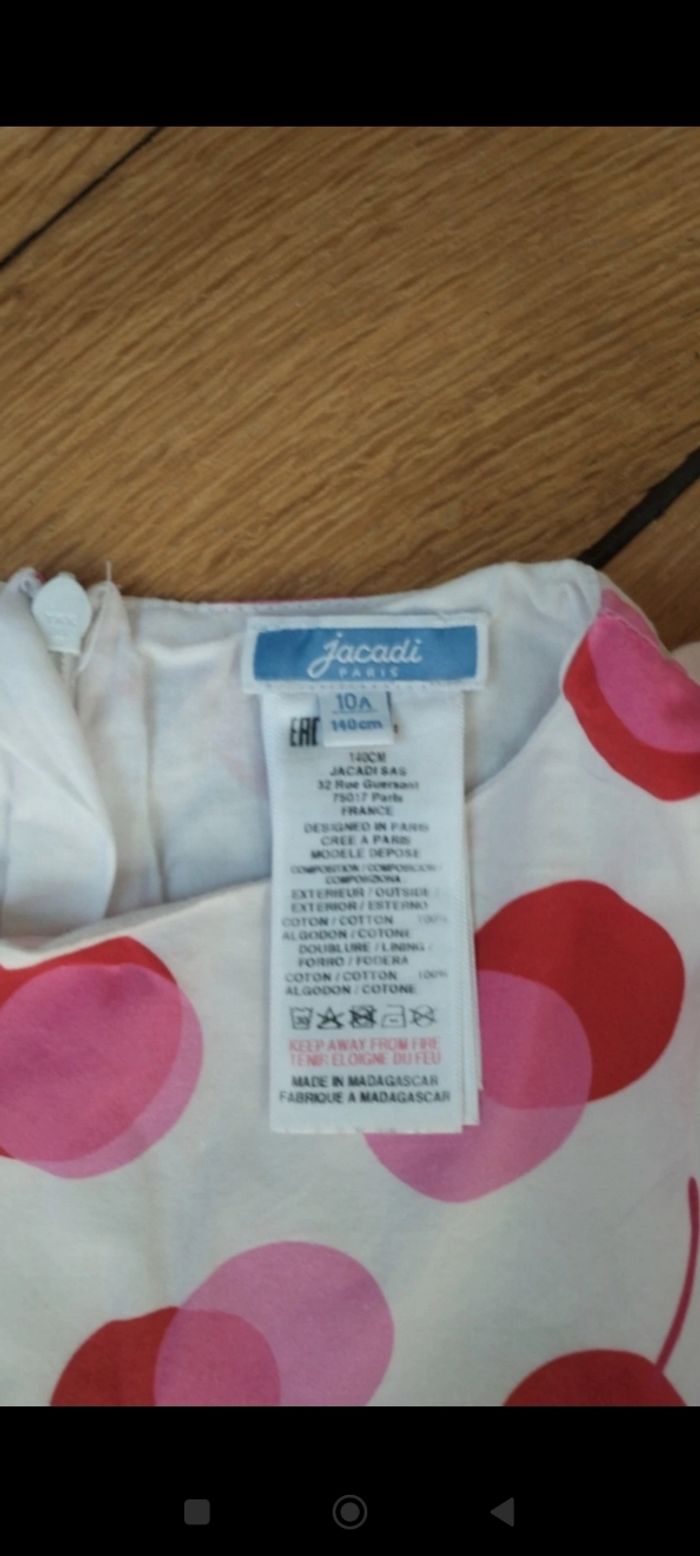 Robe cerise 🍒 Jacadi 10 ans - photo numéro 2