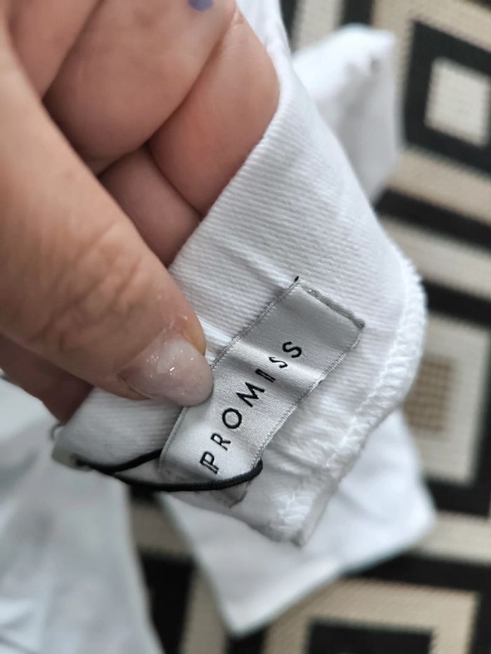 Pantacourt promiss taille 50 blanc neuf - photo numéro 3