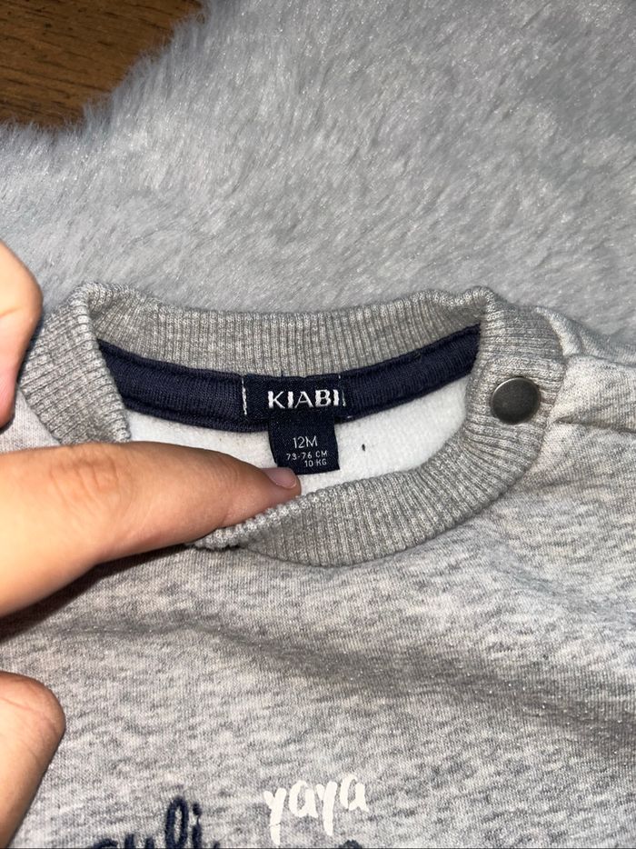 Pull bien épais gris - 12 mois - Kiabi - photo numéro 3