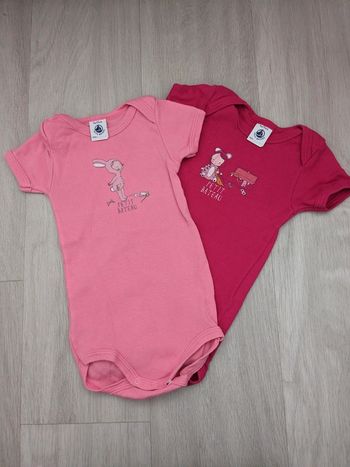 Lot de 2 bodies manches courtes petit bateau