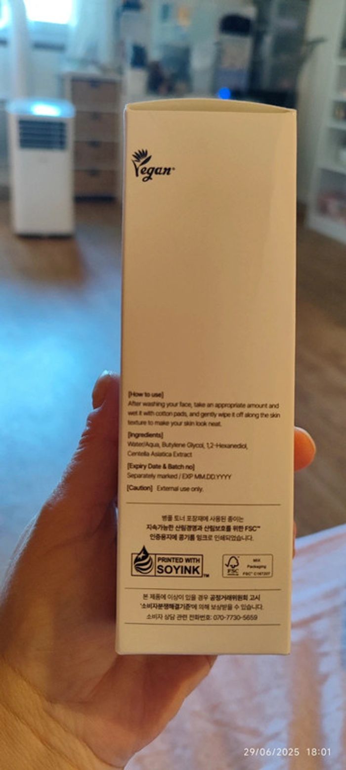 Kbeauty Mixsoon Centella Asiatica Toner 150 ml - photo numéro 4