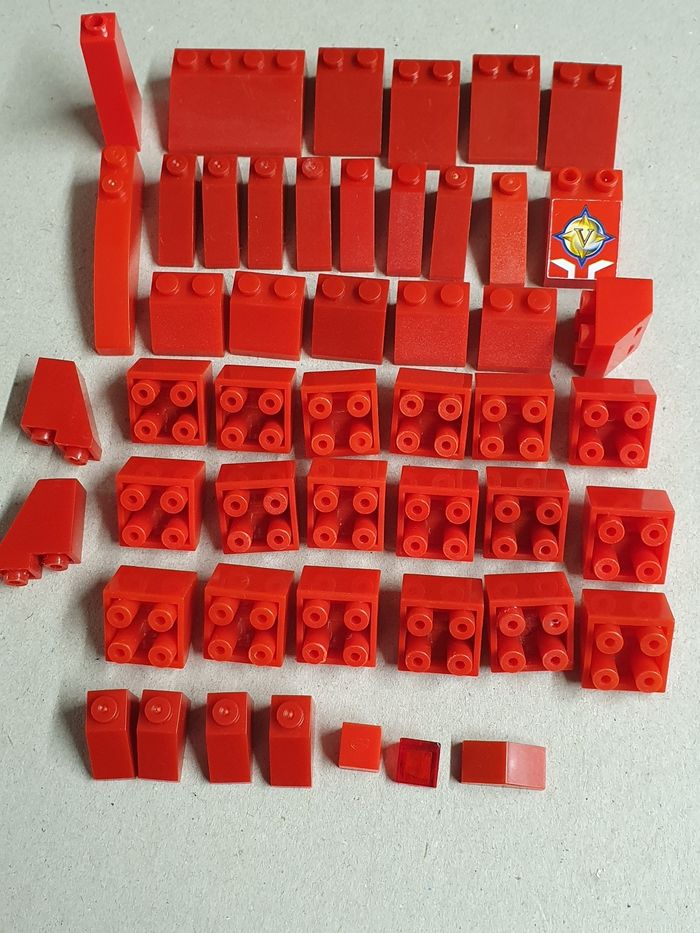 Lot de 49 pentes rouges