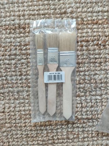 Lot 3 pinceaux brosses plates