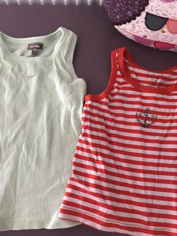 Lot 2 débardeurs Bout’chou 18 mois