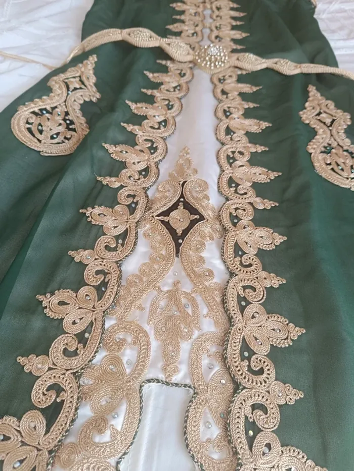 Caftan vert émeraude 3 pieces - photo numéro 3