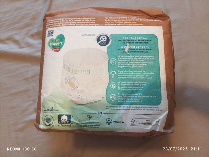 Couches Pampers Harmonie pants taille 5 - photo numéro 3