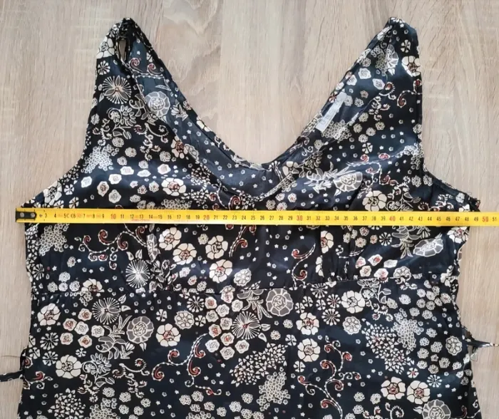 Débardeur fleuri noir, blanc et corail Green Taille 38 - photo numéro 10