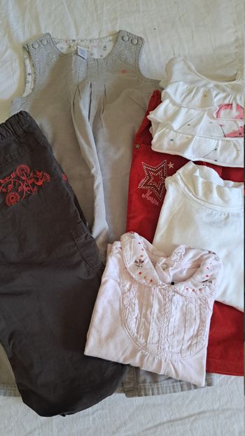 lot de 6  articles fille 12 mois