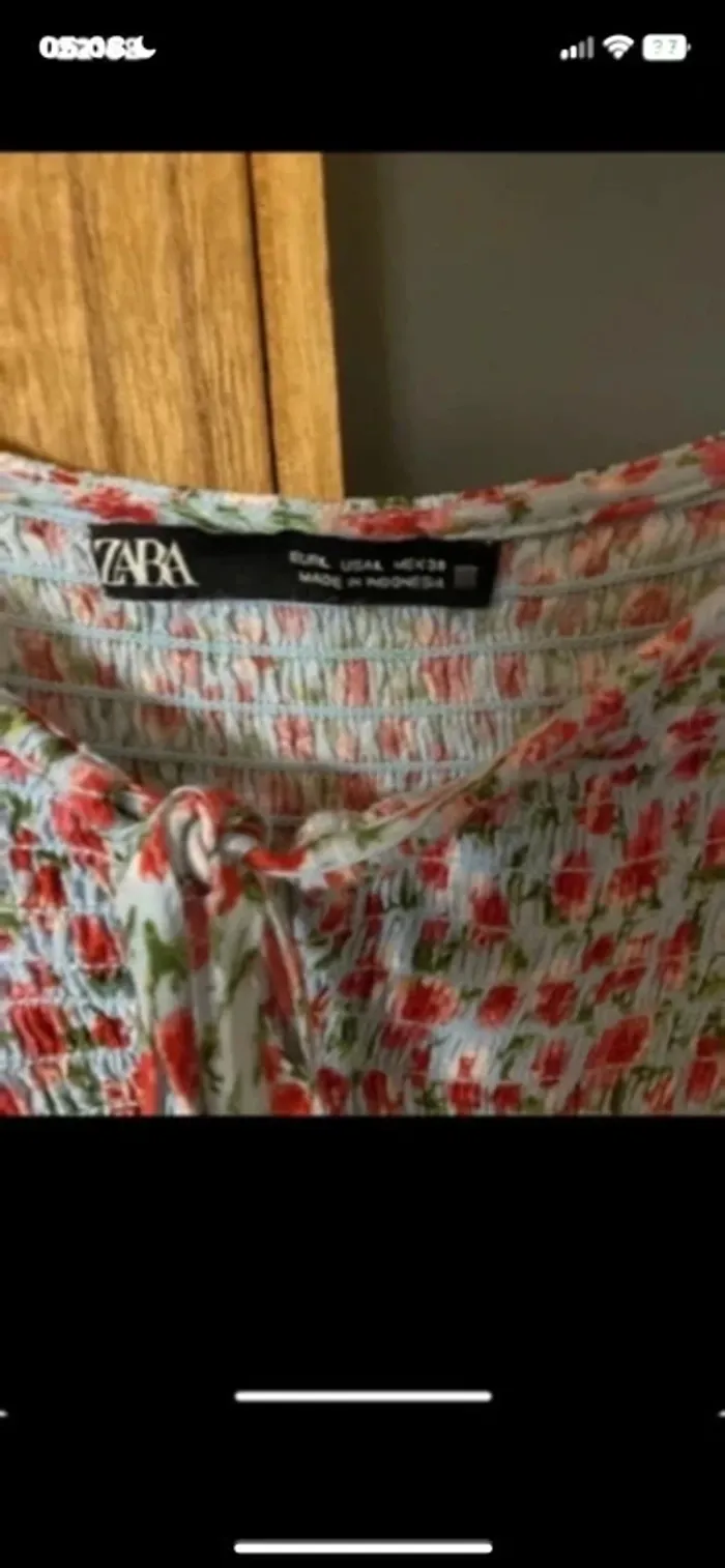 Robe à manches volants Zara taille L - photo numéro 6