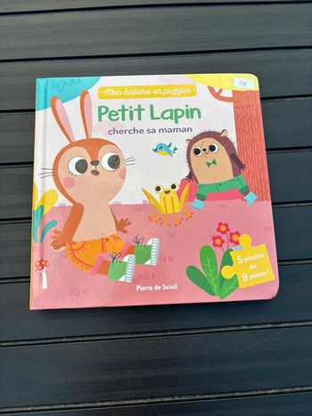 🌺Livre puzzle petit lapin cherche sa maman🌺