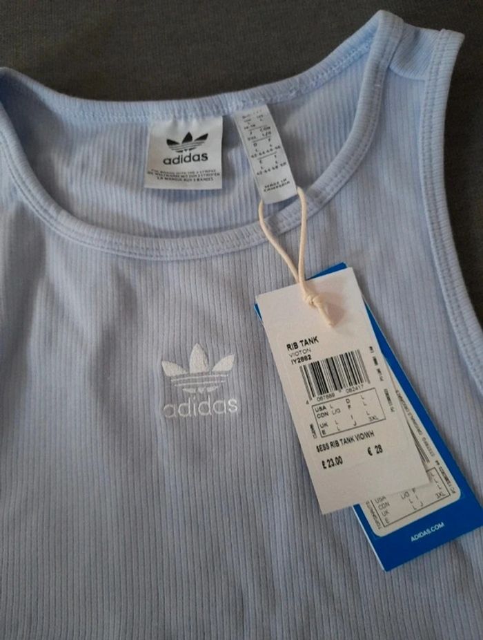 Débardeur adidas de couleur lila iolet taille l neuf - photo numéro 3