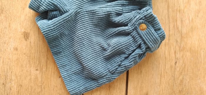 Short velours côtelé bleu 4 ans - photo numéro 2