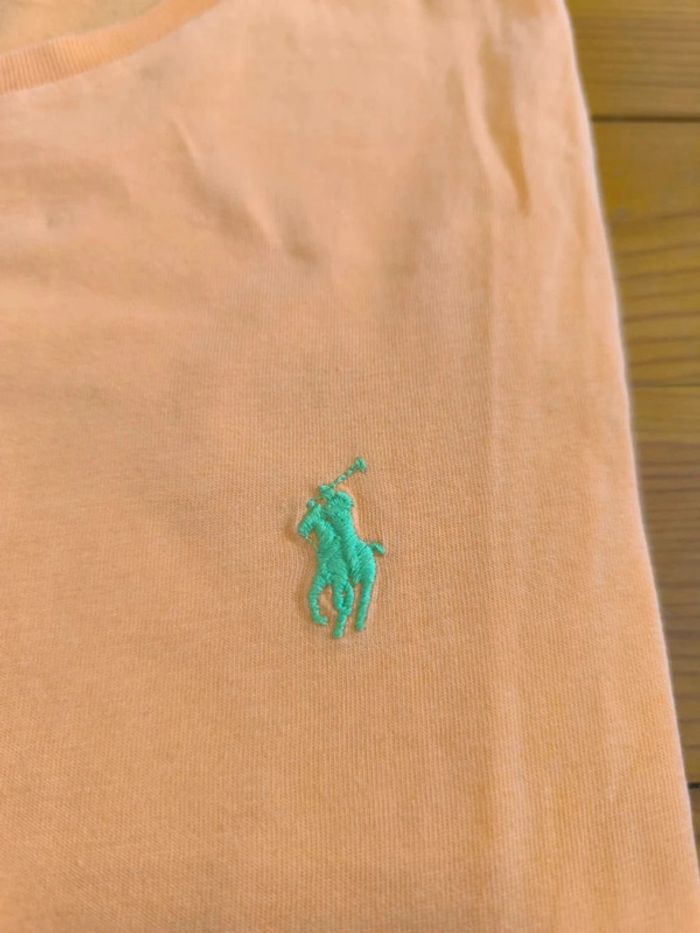 T-shirt Ralph Lauren - Col rond - logo brodé - Corail (orange) - Taille S - photo numéro 5