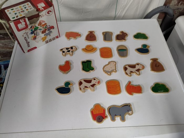 22 Aimants bois thème ferme