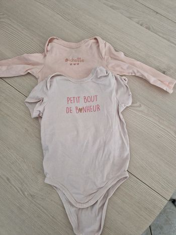 Lot de 2 bodies filles 9 mois