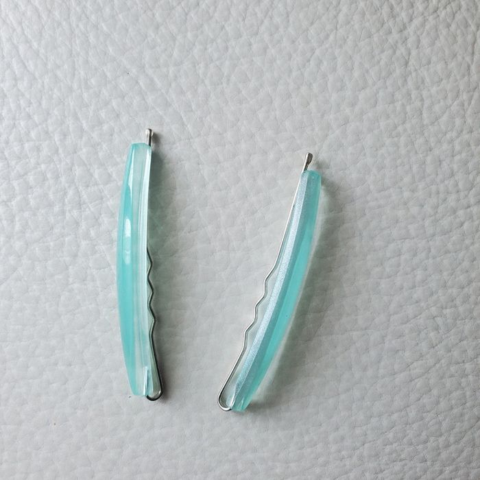 Barettes turquoises (1 lot acheté = 1 lot offert) - photo numéro 2