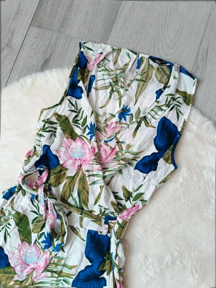 🌺 Combinaison fluide 3/4 à imprimé tropical – ONLY – Taille 38 - photo numéro 3