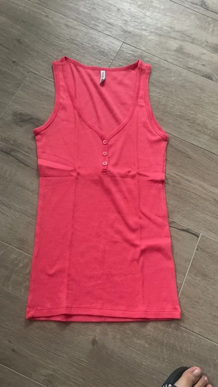 Débardeur rose taille xs
