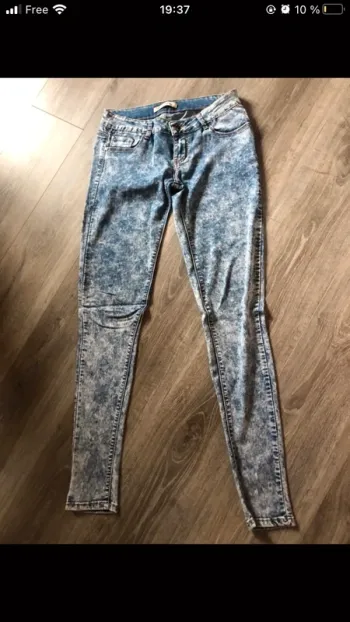 Jegging bleu taille 34 femme