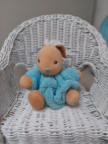 #BB3 - Kaloo - peluche doudou lapin boule bleu