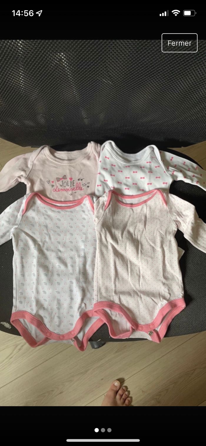 Lot de 4 bodys manches longues