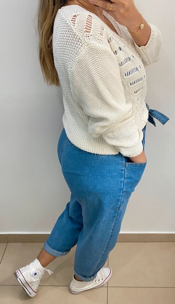 Superbe Pull Court Col V Taille M - photo numéro 7
