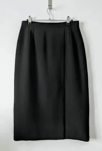 Jupe noire vintage en laine Woolmark - 123 - taille 38/40