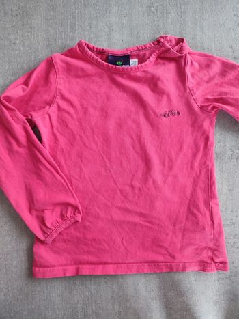 T-shirt manches longues rose