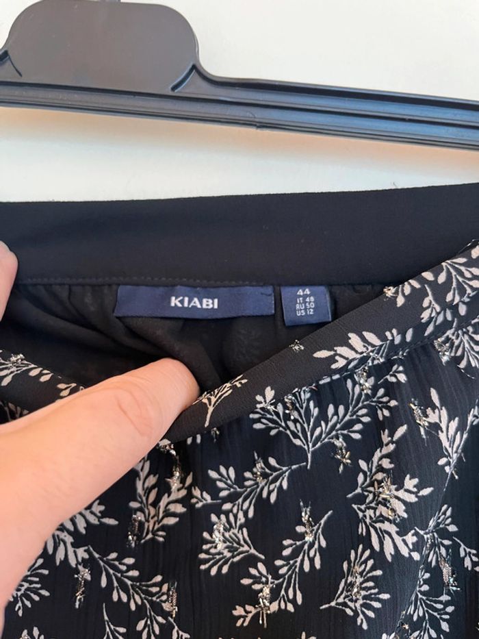 Jupe droite volants et motif doré taille 44 - photo numéro 5