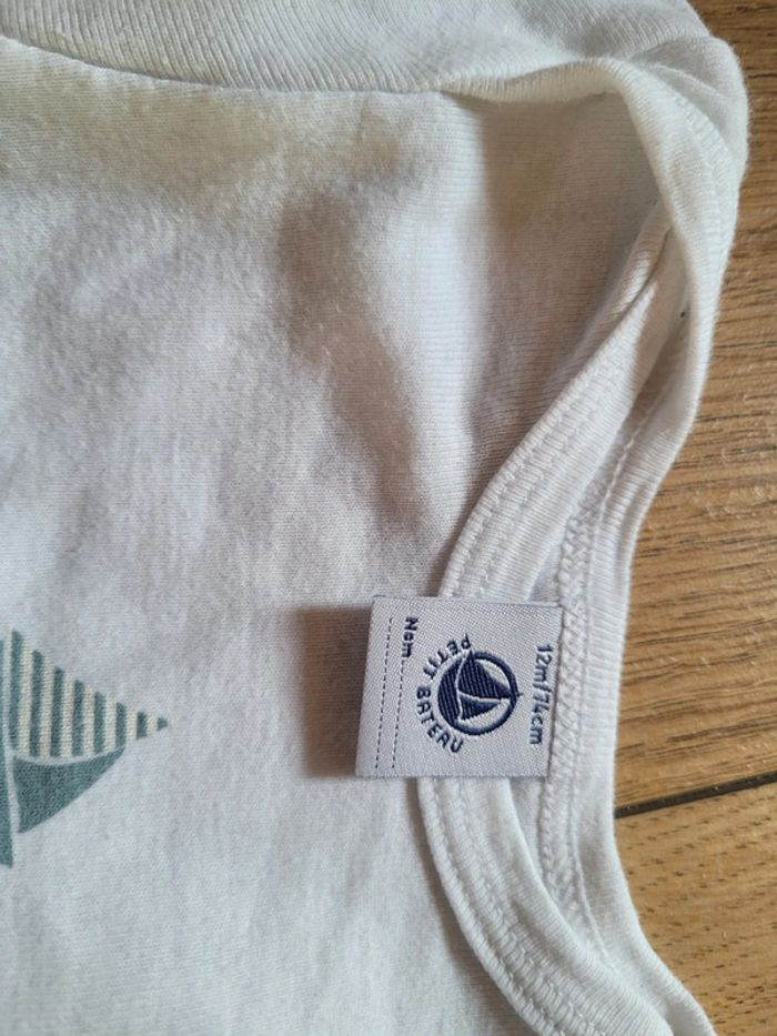 Lot 2 bodies petit bateau 12 mois tbe - photo numéro 2