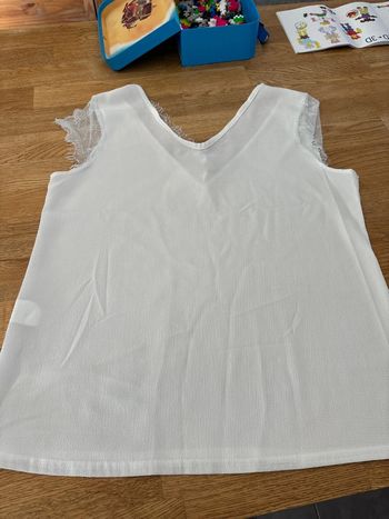 Tshirt blanc dentelle