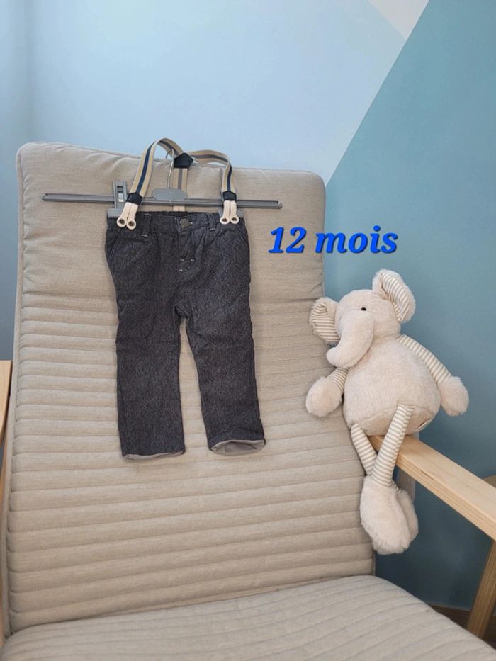 Pantalon bretelles 12 mois