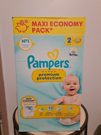 117 couches Pampers premium protection taille 2
