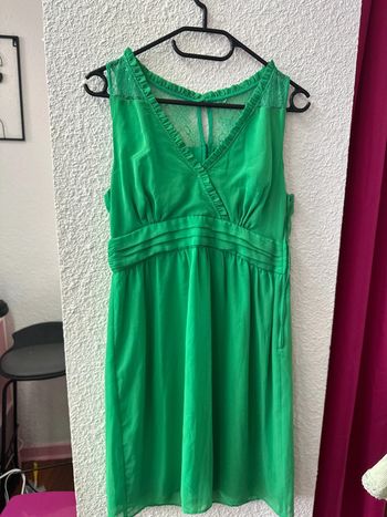 Robe de soirée verte NafNaf