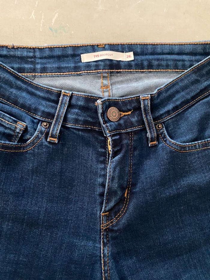 Jeans Levi's 715 Bootcut bleu marine taille 26 W 32 US soit 36 / S France - photo numéro 5