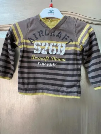 T-shirt manche longue marron 23 mois