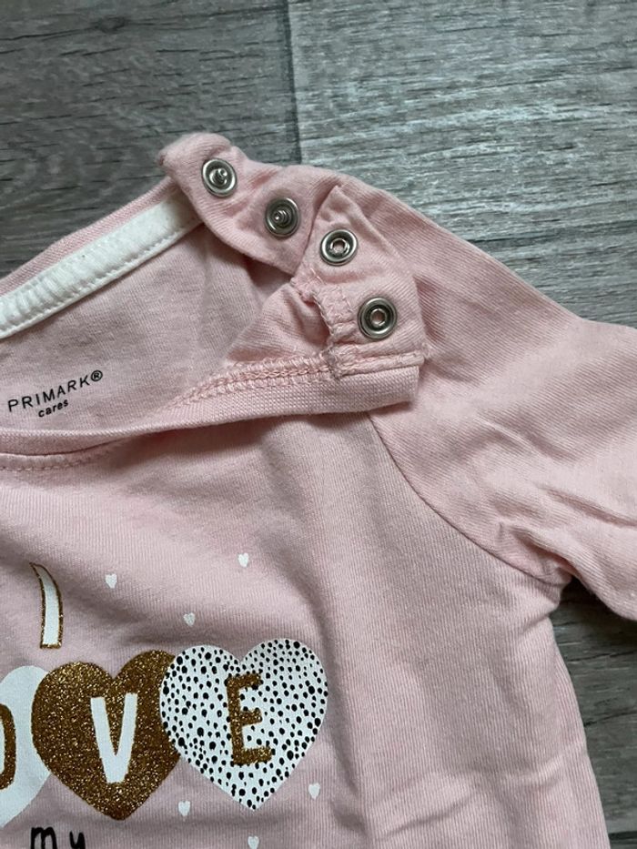 Tshirt manches longues primark 6 mois - or rose pastel - photo numéro 4
