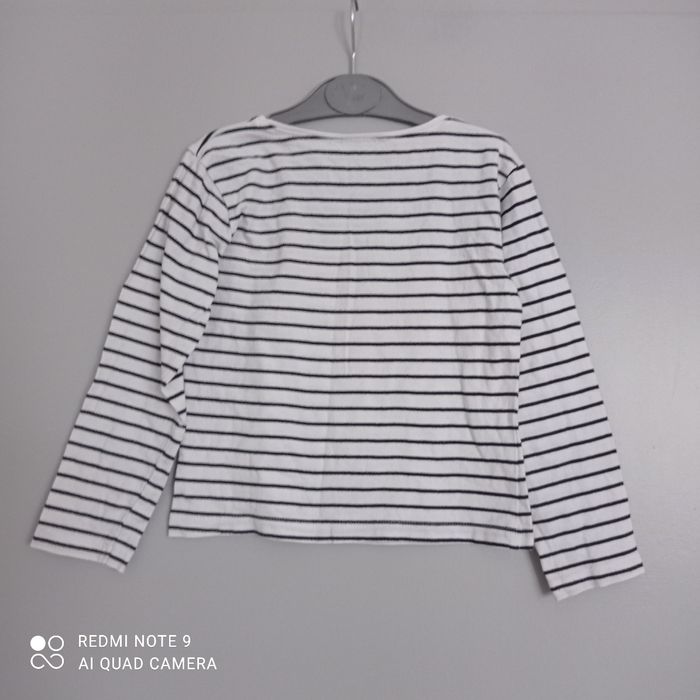 T-shirt à rayures coeur 4ans - photo numéro 4