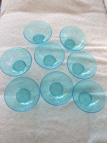 Lot de 8 coupelles turquoise