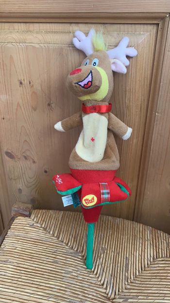 Peluche marionnette Renne 33cm