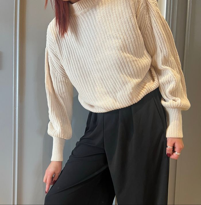 Pull blanc cassé - photo numéro 2