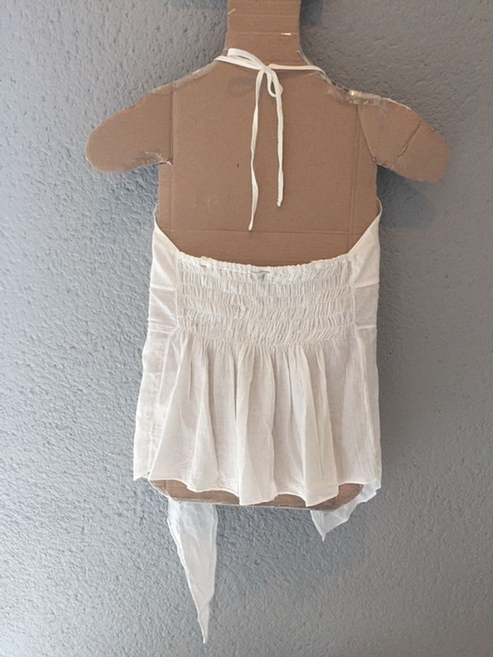 553-Haut blanc T XL extensible (38/42) NEUF - photo numéro 2