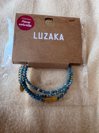 Bracelet 3 rangs Luzaka pierre apatite