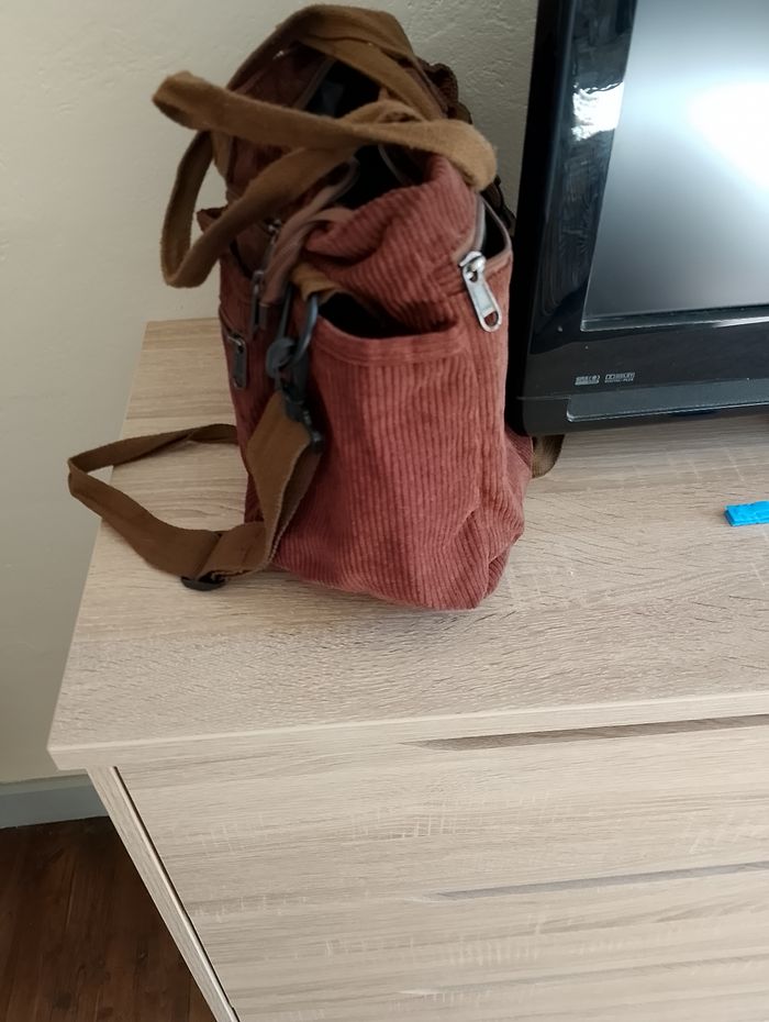 Sac à main Pomme velours marron - photo numéro 2