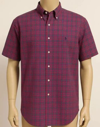 🟣 Chemise Ralph Lauren à Carreaux Rouge & Bleu – Taille 17 1/2 / 34-35 (Yarmouth – L homme)