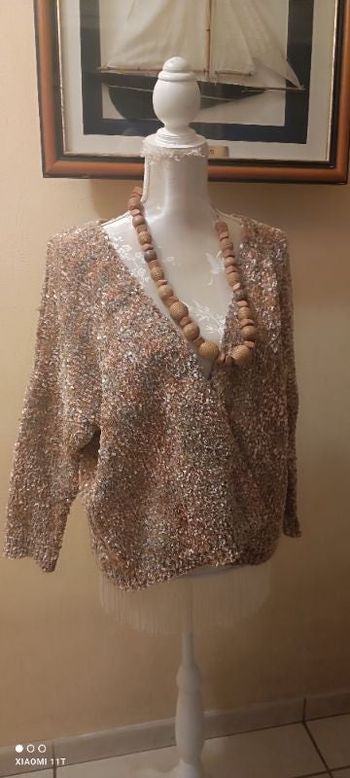Gilet chiné taille unique