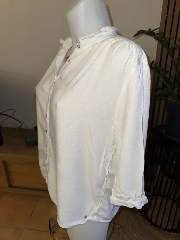 Chemise Bonobo blanche plumetis - photo numéro 3
