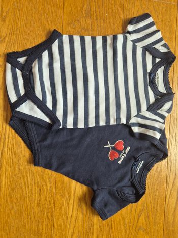 Lot de 2 bodies vertbaudet 3 mois