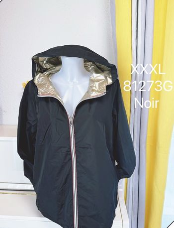 Veste imperméable et réversible noir taille XXXL🌸