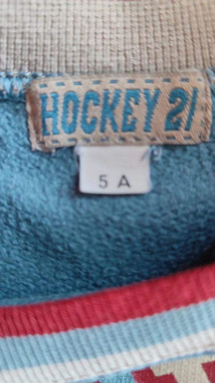 Sweat bleu imprimé – 5 ans – TBE - photo numéro 4